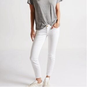 NWT Current Elliott Womens Cotton The Skinny Sugar Denim Jeans White Size 24